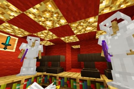 комната с лампами майнкрафт