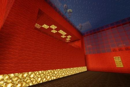 красно-золотой холл майнкрафт