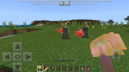 Курицы погибли от атаки шипами игроком, использующим посох Посох евокера