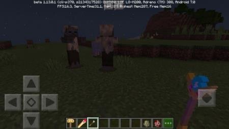 Игрок ночью перед двумя кадаврами стоит с мечом времени