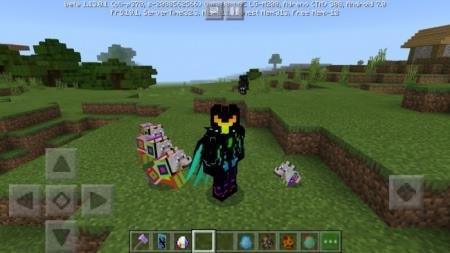 Игрок на равнине, приручивший несколько радужных псов