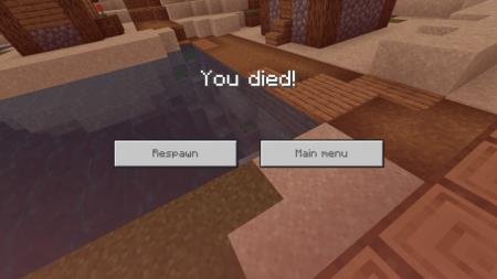 экран смерти игрока майнкрафт