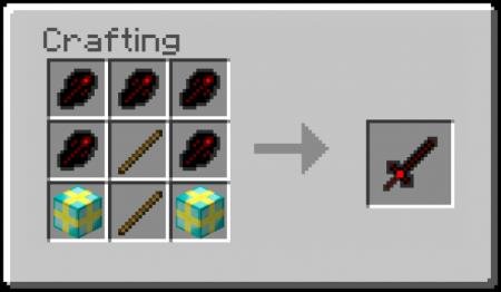 Рецепт крафта демонического меча под названием Оглушитель