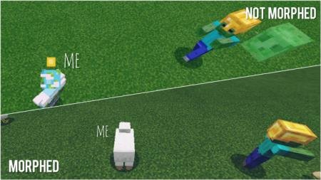 Зомби не стал атаковать игрока, превращённого в овцу