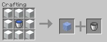 Рецепт крафта льда и ведра