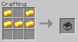 Рецепт крафта вагонетки из золотых слитков