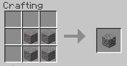 Рецепт крафта булыжника из гравия