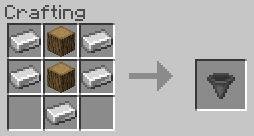 Рецепт крафта воронки из железа и древесины