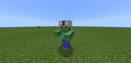 Зомби со шлемом на голове