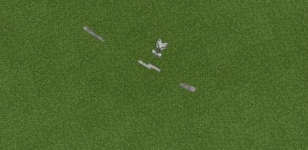 Кости скелета, рассыпавшиеся по разным местам