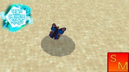 вид бабочек в майнкрафт