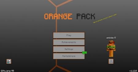 оранжевые оттенки в главном меню