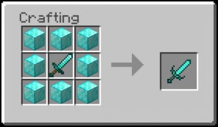 Рецепт крафта продвинутого алмазного меча