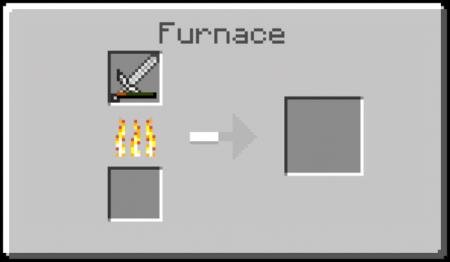 Переплавка железного меча в самородок