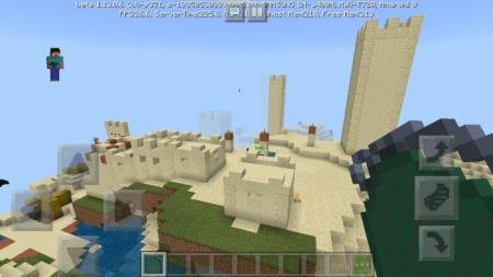 Игрок с гранатой рядом с пустынной деревней