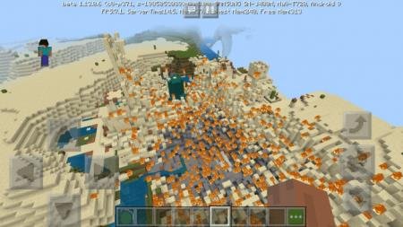 Игрок оставил огромный кратор на месте пустынной деревни