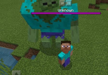 Огромный зомби-мутант рядом со Стивом