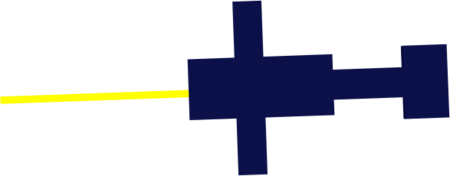 Модель нарвала при виде сверху