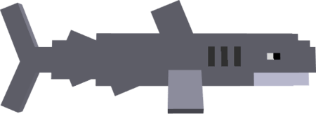 Взгляд сбоку на модель большой белой акулы