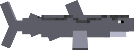 Вид сбоку на модель тигровой акулы