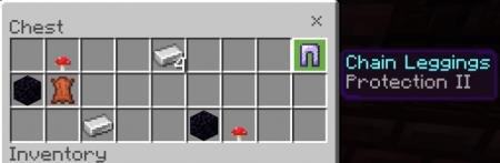 Зачарованные поножи в инвентаре