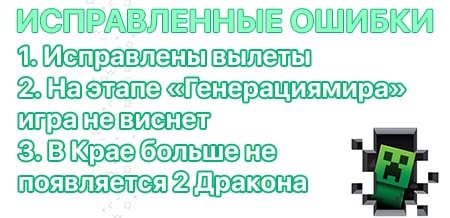 Список исправленных ошибок