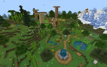 уютная деревня карта майнкрафт