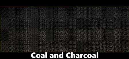 Внеiний вид угля и древесного угля после использования камнереза