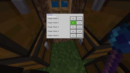 Открытое меню телепортер