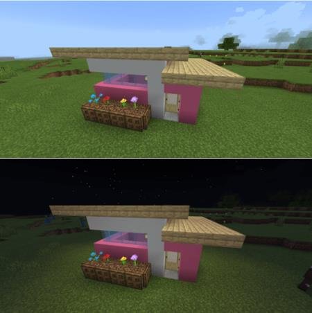 Розовый домик