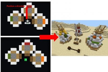 Построение трёх башень в пустыне