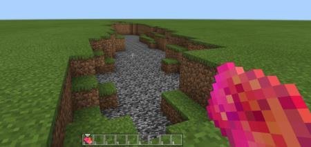 Огромный кратор, оставленный метеоритом, который игрок запустил с помощью метеоритного кулака