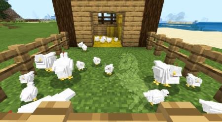 Небольшой сарай с загоном для куриц