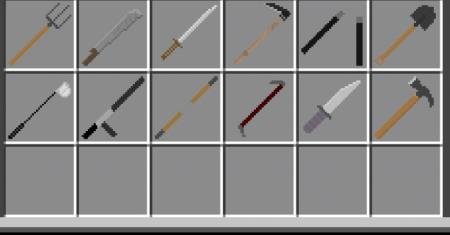 Представление различных видов ближнего оружия