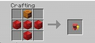 Рецепт крафта предмета для улучшения железного голема до рубинового