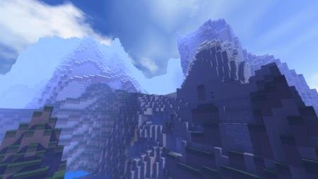 Красивый ландшафт на фоне холмов и реалистичного неба