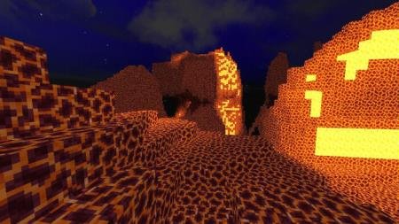 Обновлённый Нижний мир с множеством лавы вокруг