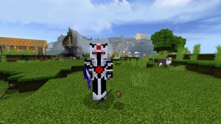 Жуткий рыцарь на фоне одной из деревень