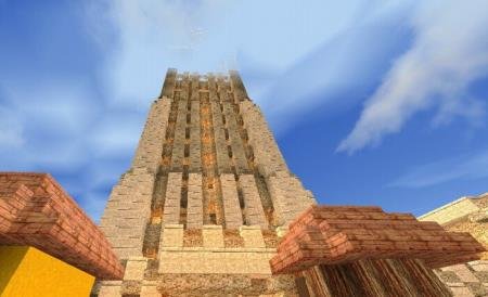 Огромный и красивый храм