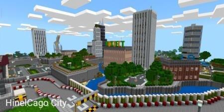 огромный город в майнкрафт