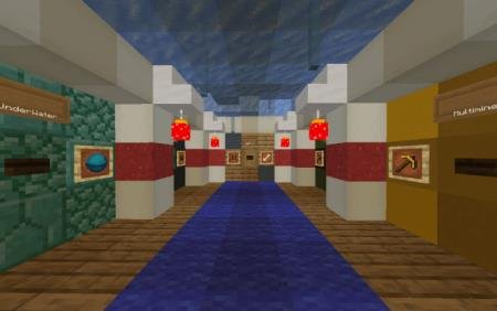 коридор в майнкрафт
