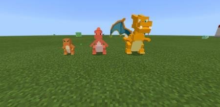 Представление трёх уровней чармандера