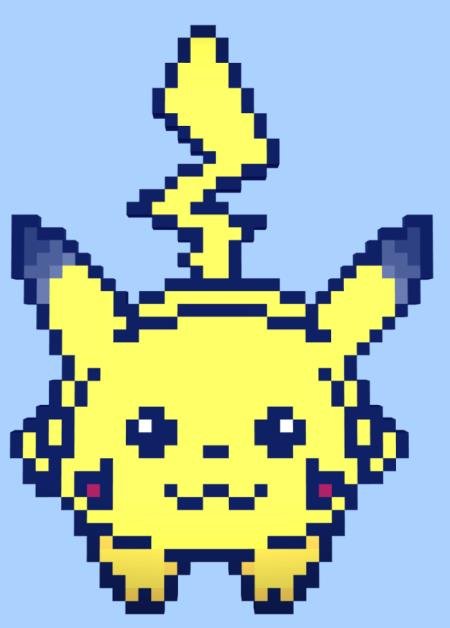 пикачу из светлых блоков