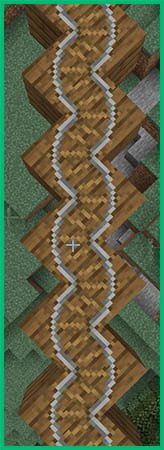 Диагональная железная дорога в Майнкрафт