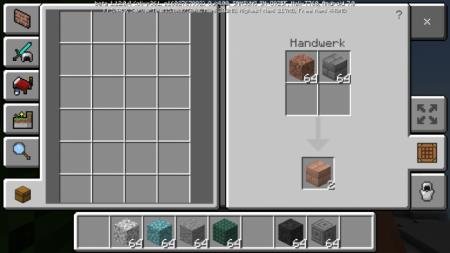 Рецепт крафта диоритового каменного кирпича