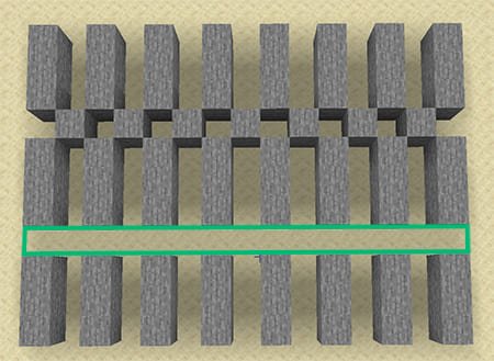 Схема для шахты в Майнкрафт