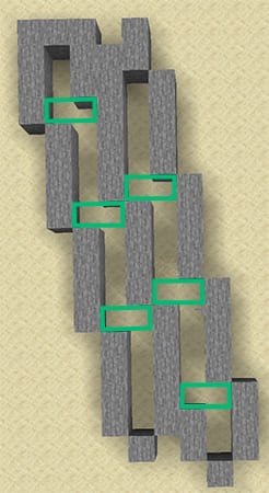 Схема для шахты в Майнкрафт