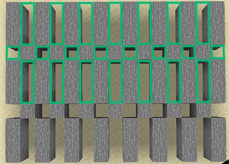 Схема для шахты в Майнкрафт