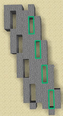 Схема для шахты в Майнкрафт