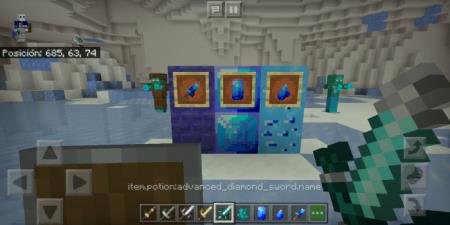 Представление добавляемой в игре сапфировой руды и других блоков из сапфира